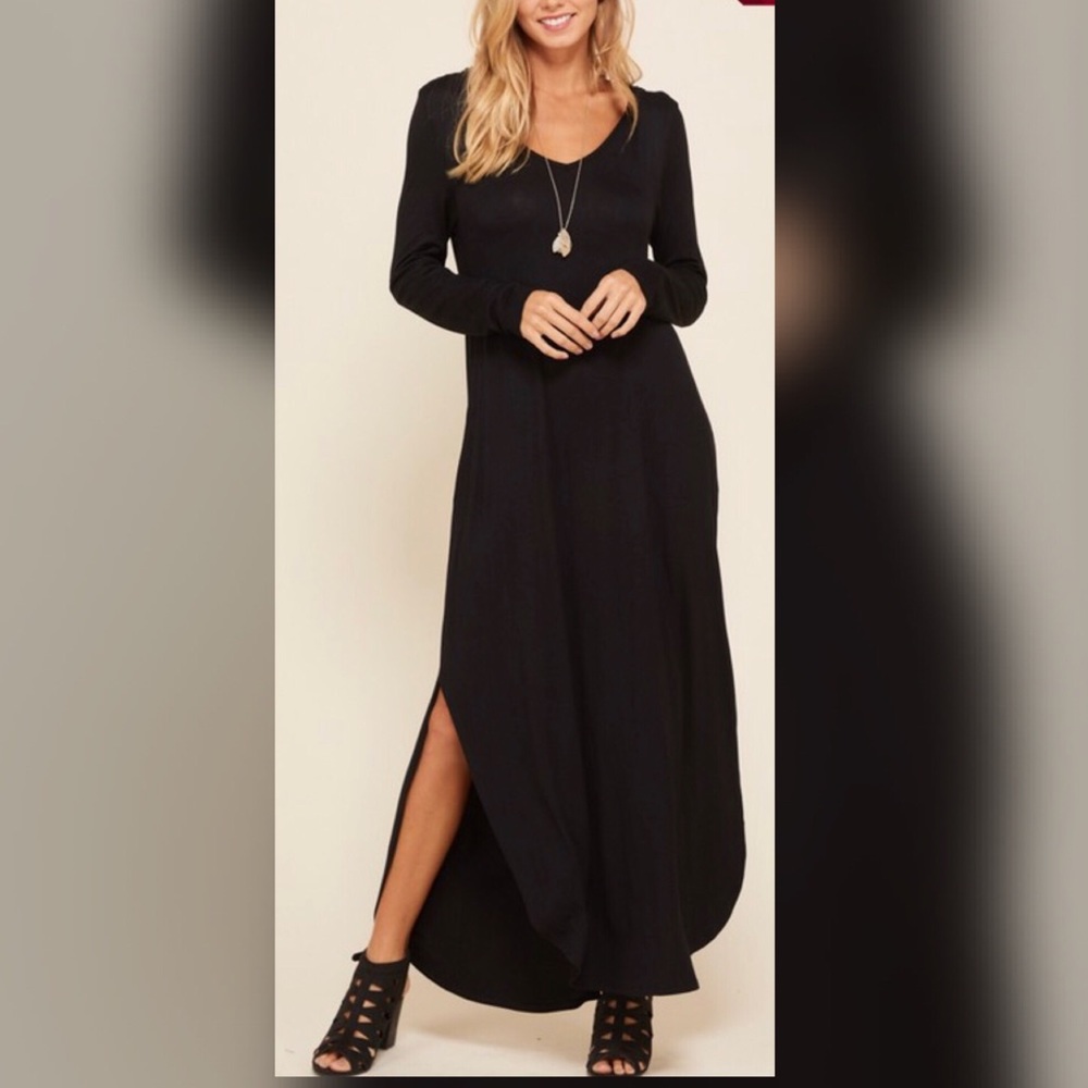 Only 2 left!!  Casse Maxi Dress with Hoodie - Picture 2 of 4